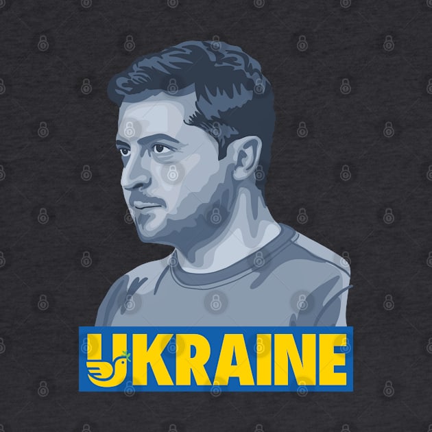 Volodymyr Zelensky Portrait by Slightly Unhinged